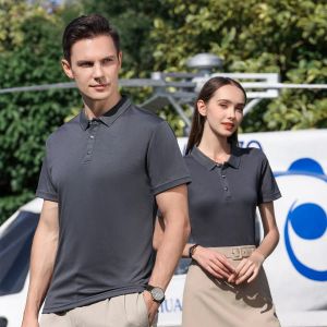 Chemises Chemises de golf décontractées à séchage rapide Polos à manches courtes LOGO T-shirt à revers personnalisé Hommes et femmes Vêtements de sport personnalisés 2023 Été