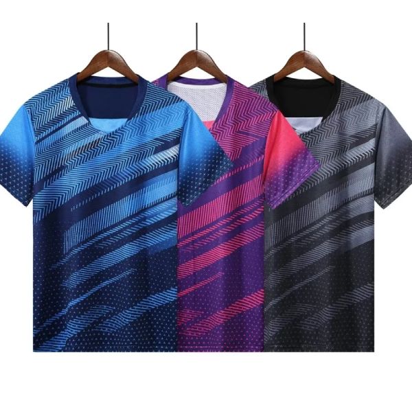 Camisas de tenis personalizadas para hombres, mujeres y niños, camisetas de tenis de mesa, uniformes para niños, camiseta de bádminton, camiseta de juego de equipo de Ping Pong