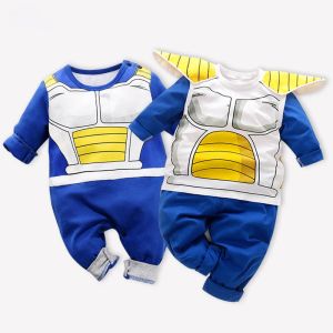 Shirts draak dbz anime baby boy kleren Halloween cosplay kostuum jumpsuit zuigelingen rompers rampers rampers cotton pasgeboren geboren bodysuit