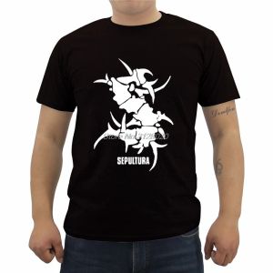 Camisas moda sepultura tribale estampado tamola algodón para hombres camisetas de manga corta de manga de verano