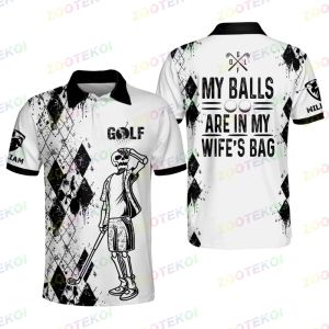 Shirts grappige golfoverhemden voor mannen golf shirts korte mouw polo dry fit Het kost veel ballen om golf gepersonaliseerd gekke polo te spelen