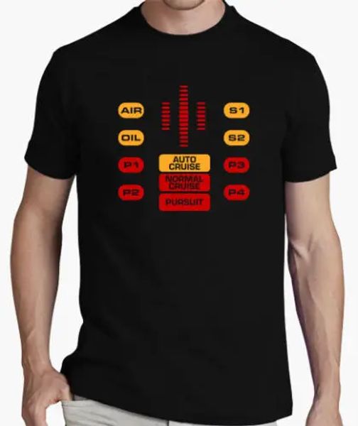 Chemises Hot Sale Style Summer Camiseta El Coche Fantastico Panel de Control Knight Rider Kitt Shirt Maglietta Tee Shirt