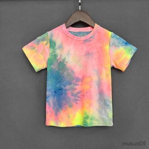 Shirts kinderen meisjes t-shirt helder fluorescerende kleur tops shirt zomerkinderen casual zacht comfortabel shirt voor meisjeskleding