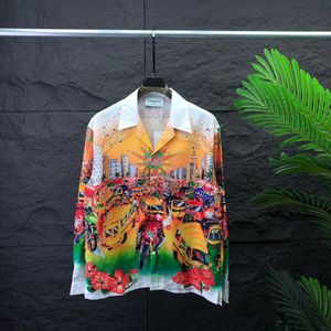 Chemises Luxury Designer Men's T-Shirts Mens Mens Spring Automne Denim Shirts T-shirts à manches longues boutonnières en haut Casual # 07