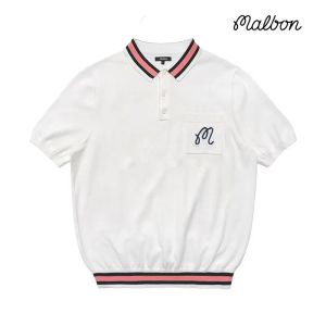 Chemises MALBON GOLF PEUS MEN GOLF GOLF GOCHE POLO TSHIRT MAN TRIPONNE PRINTEMPS ÉTÉ 2023 NOUVEAU GOLF