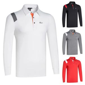 Camisas Camiseta de golf masculina Spring Spring Autumn Sport Golf Golf Camiseta de manga larga Camisas de polo transpirable para hombres