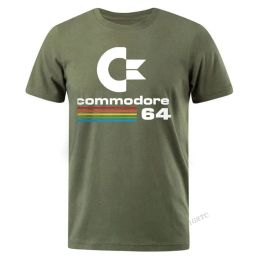 Chemises Men Tshirts Summer Commodore 64 Print Top T-shirt C64 Sid Amiga Retro Cool Design Tshirt Camisas Hombre Top Tee Clothing