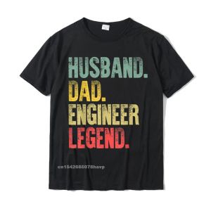 Shirts heren grappige vintage shirt man man dad ingenieur legende retro t -shirt top t -shirts comfortabele oversized mannen teen comfortabel