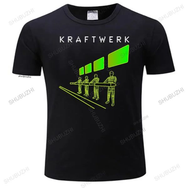 Chemises Nouvelles Tshirt décontracté Kraftwerk 3D Black T-shirt Electronic Krautrock Neu avant 242 Ultravox Vintage Graphic Tee-shirt