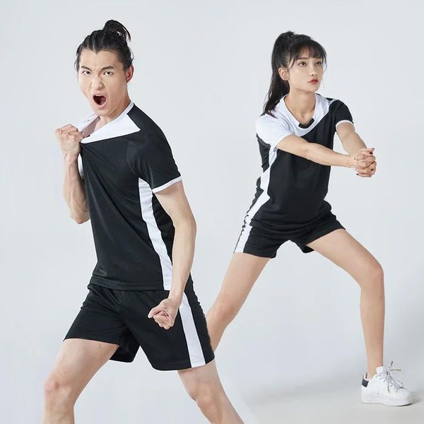 Chemises Nouveaux uniformes de volley-ball universitaire chemise pour hommes t-shirts sans manches femmes chemises de badminton ensemble de tennis de table équipe de course ensembles de fitness