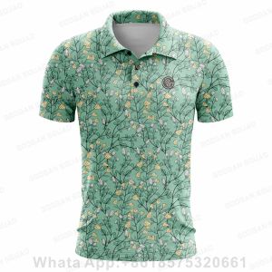 Camisas nuevas camiseta de polo hombres casuales botones de solapa de manga corta camiseta de golf de golf de verano