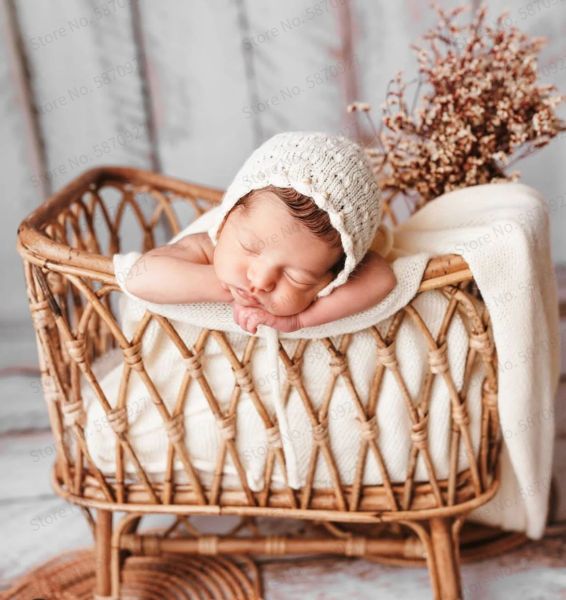 Chemises Newborn Photography Props Baby Basket Baby Baby Bed Baby Pankets Berceau en bois pour le nouveau-né pour les meubles de séance photo nouveau-nés