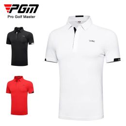 Chemises PGM Golf hommes à manches courtes été t-shirt sport tissu absorbant l'humidité séchage rapide haut Simple vêtements de Golf pour hommes YF587