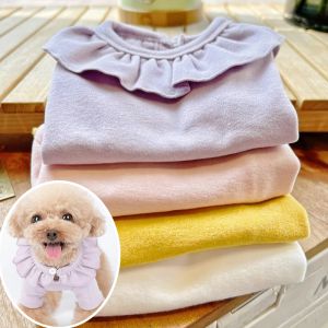 Shirts Zacht Katoen Hond Shirt Lente Herfst Hond Kleding T-shirt Schnauzer Katten Yorkshire Chihuahua Poedel Bichon Puppy Kleding XXS