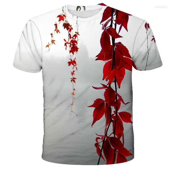 Chemises Summer Fashion Nature Tree 3D Pattern T-shirt garçons Top Girls Dream Vêtements 3T-14T SCORIPS PRODUITS COUR COUR