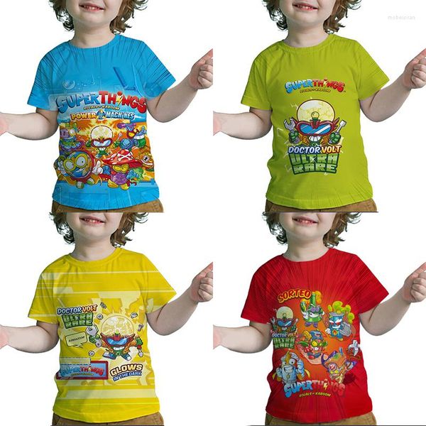 Chemises Summer Kids Super Zings Series 7 3D T-shirt T-shirt Boys Girls Anime Tshirt Toddler Cartoon Tee Tops Children Superzings T