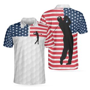 Chemises Le Polo de golf de golf drapeau des États-Unis