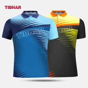 Chemises Tibhar 02302 hommes femmes Ping-Pong t-shirt à manches courtes chemises vêtements de sport haut Tennis de Table t-shirt