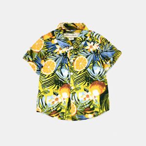 Overhemden tropische casual jongen peuter baby katoen strand bloemen shirt hawaiian short mouw zomer kinderen jongens kleding