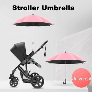 Chemises Universal Baby Partroller Umbrella avec Clamp 360 Prise à poussette réglable Sun Shade Umbrel imperméable pour Pram Trolley Beach Chaise
