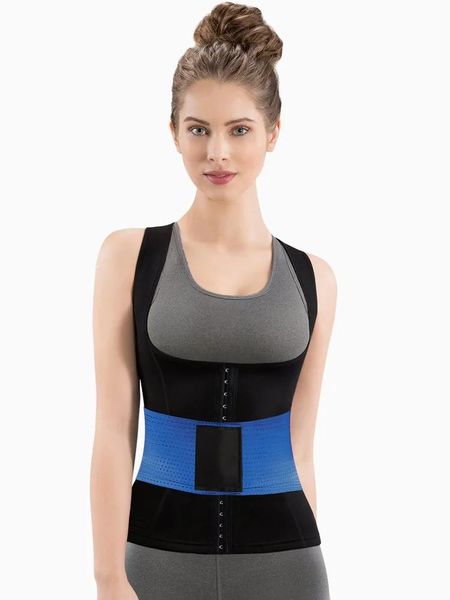 Chemises Femmes Body Shaper Cami Hot Taist Cincher avec Traine Trainer Belt Sewirts Loss Loss Sauna Suits Néoprène Fiess Tops