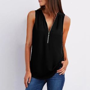 Camisas Blusas para Mujer Camisas Mujer Casual Verano Top Camisa Señoras Cuello En V Cremallera Camisetas Sueltas Tops Sólidos Cremallera Vestidos Mujer Verano Blo