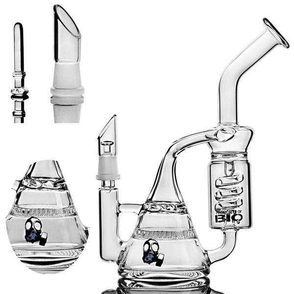 Shisha Chicha Bongs Tornado Filte Filte Verre Dab Tuyaux d'eau Harnih Fumeurs Capitales noix de nid d'abeille Percolator Verre Tuyau d'eau de 12,6 pouces avec bol de 14 mm