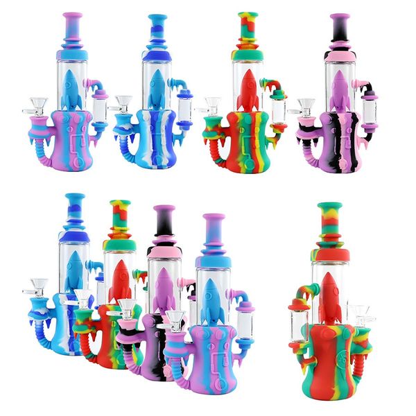 Shisha narguile escaparate narguiles junta de manguera de silicona tubo de vidrio pequeño altura 226mm