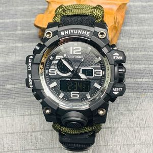 SHIYUNME hommes montre numérique G style choc militaire montres mode sport étanche double affichage montres Reloj de hombre G1022