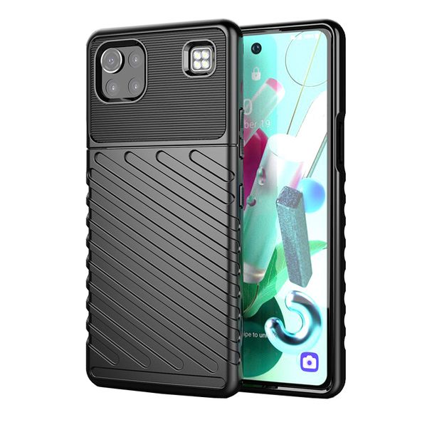 Estuche duradero antiarañazos protector de goma TPU flexible con absorción de impactos para LG K92 5G