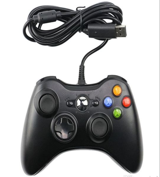 Contrôleurs de jeu USB filants Shock GamePad Joystick pour Microsoft Xbox Slim 360 Windows PC avec boutons épaule2428550