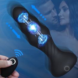Plug Anal choquant pour hommes masseur de Prostate télécommande masturbateurs femme gode Anus vibrateurs dispositifs de Collision jouets sexy