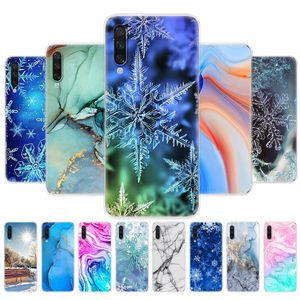 Voor Xiaomi MI A3 Case Silicon Soft TPU Back Telefoon Gevallen Cover Xiomi Coque Bumper Marmer Sneeuwvlok Winter Kerst