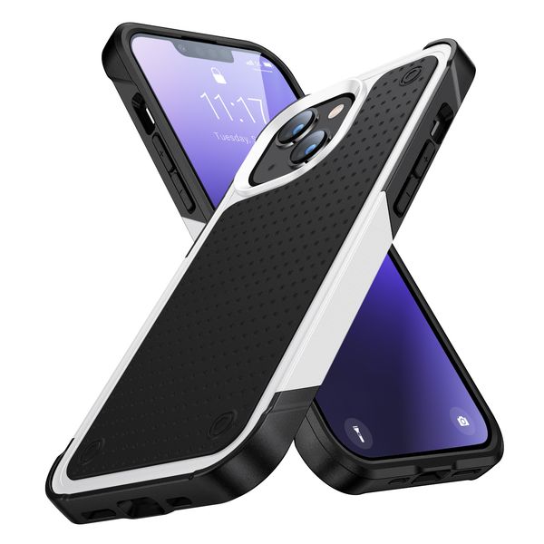 Coque blindée antichoc pour iPhone 15 14 Pro Max 14 Plus 13 12 11 Pro XR XS Samsung S23 FE Moto G 5G Power Google Pixell 8 Pro Hard PC TPU Cover Heavy Duty Case Cover