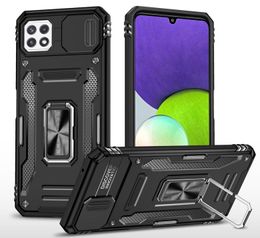 Schokbestendig Armor Cases Kickstand Slide Camera Cover ImpactResistant Bumpers Voor Samsung Galaxy A22 A32 A12 4G 5G A52 A72 A42 M42 9079388