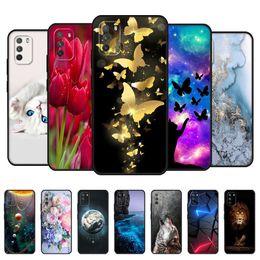 Pour Xiaomi Poco M3 étui 6.53 "silicone souple TPU couverture de téléphone arrière M 3 PocoM3 pare-chocs Global POCOPHONE noir étui en Tpu