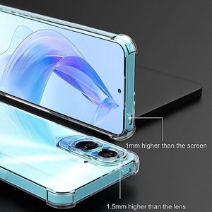 Shockproof Crystal Phone Case voor Huawei Honor 90 Lite Pro Transparant Siliconen Case Back Cover 70 Lite Pro X8A X9A X7A X6 X5 5G