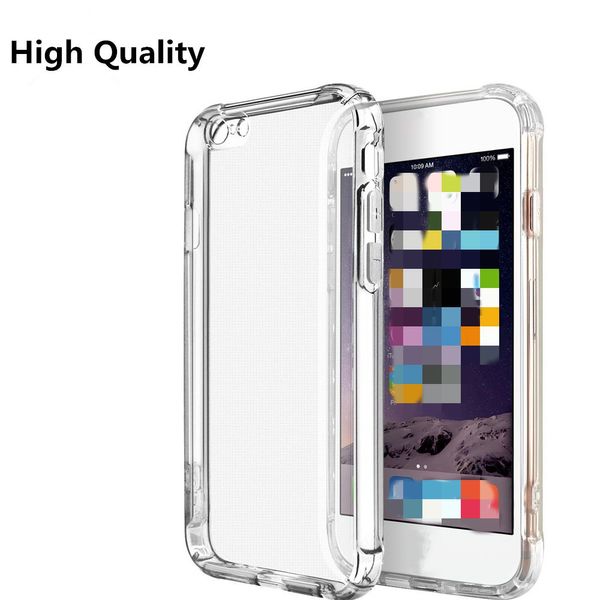 Fundas de TPU blandas de cristal a prueba de golpes para Iphone 14 13 12 Pro X XR XS MAX 8 6 7 plus Funda de silicona transparente y delgada Compatible con Samsung S8 S9 S10 Edge Note 10