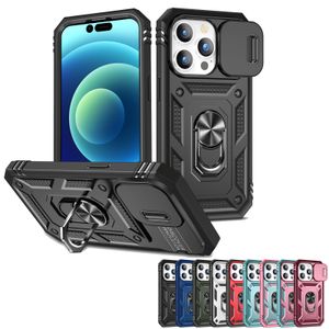 Vingringstandaard roterende magnetische standaardkisten voor iPhone 14 Pro Max 13 12 11 xr x 8 7 6 plus verbeterde schokbestendige lenscamera -bescherming beugel telefoonomslagen funda