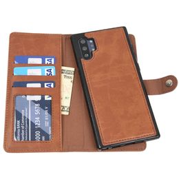 Custodia per telefono in PU antiurto con protezione completa Slot per schede Flip in pelle per custodia Samsung Note 10 Pro