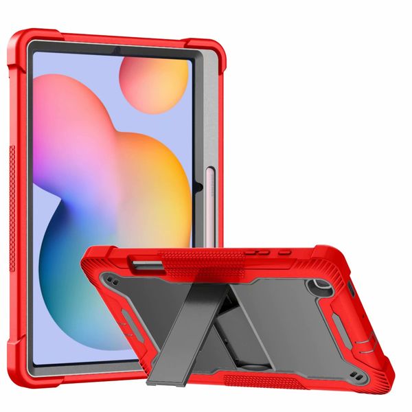 Étuis de protection résistants aux chocs KickStand Rugged Cover pour Samsung Galaxy Tab S6 Lite 10.4 '' 2020 Modèle SM-P610 (Wi-Fi) SM-P615 (LTE)