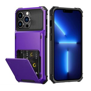 Étui portefeuille hybride résistant aux chocs avec porte-cartes caché, pour iPhone 15 14 Pro Max 13 12 11 XR XS 8, coque arrière rigide