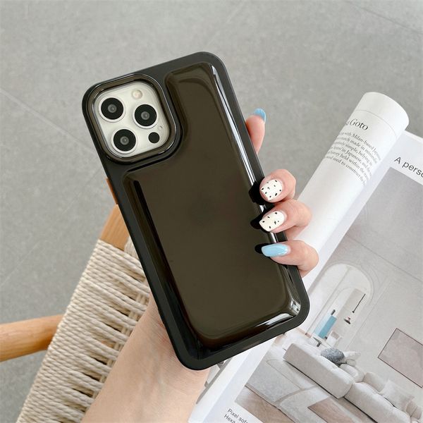 Études souples à la gelée d'amortisseur pour iPhone 15 14 plus 13 12 11 Pro Max XR XS X Téléphone mobile Couverture arrière Capa Funda Glossy Hybrid Protective Case Factory Prix