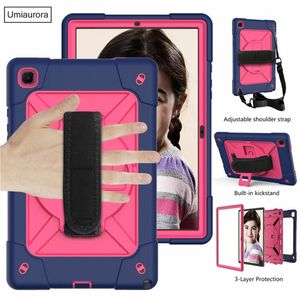 Schokbestendig, kinderveilig PC Silicon Hybrid Stand Tablet-hoesjes Cover voor ipad mini pro air Samsung Galaxy Tab A 8.0 2019 SM T290 T295 Schouderriemhoes