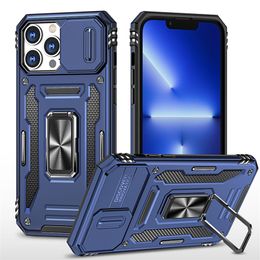 Funda protectora para teléfono móvil con lente a prueba de golpes, soporte para anillo, Combo con soporte para iphone 14 pro max 13 12 11 XR XS 8 7, funda B2