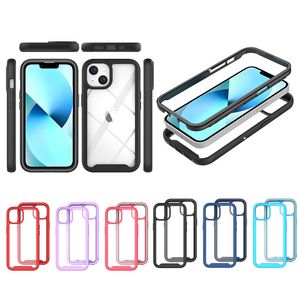 Schokbestendige Telefoon Gevallen voor iphone 15 14 13 Mini 12 14 Plus 12 11 XS X XR 6 7 8G SE2 SE3 XS MAX 13 MINI 15 Pro Max 2in1 TPU PC Back Cover