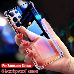 Étuis de téléphone antichoc pour Samsung Galaxy S22 Ultra S21 Plus S20 FE S10 S9 S8 S7 Edge, couverture arrière de Protection transparente de luxe