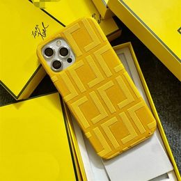 Schokbestendige telefoons hoesjes 10 kleuren lederen telefoonhoesje brief luxe ontwerper heren dames iPhone 14 13 11 12 pro 7 8 X XS hoge kwaliteit