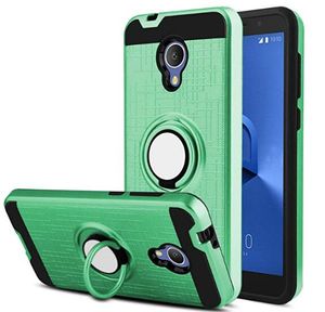 Étui de protection antichoc pour Alcatel 1XﾠEvolve/IdealXtra 5059R/Avalon V hybride double couche pour Idol 5/6060 support d'anneau rotatif à 360 degrés