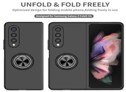 Étuis de téléphone portable avec anneau de support antichoc pour Samsung Galaxy z Fold 3 Cover3886701